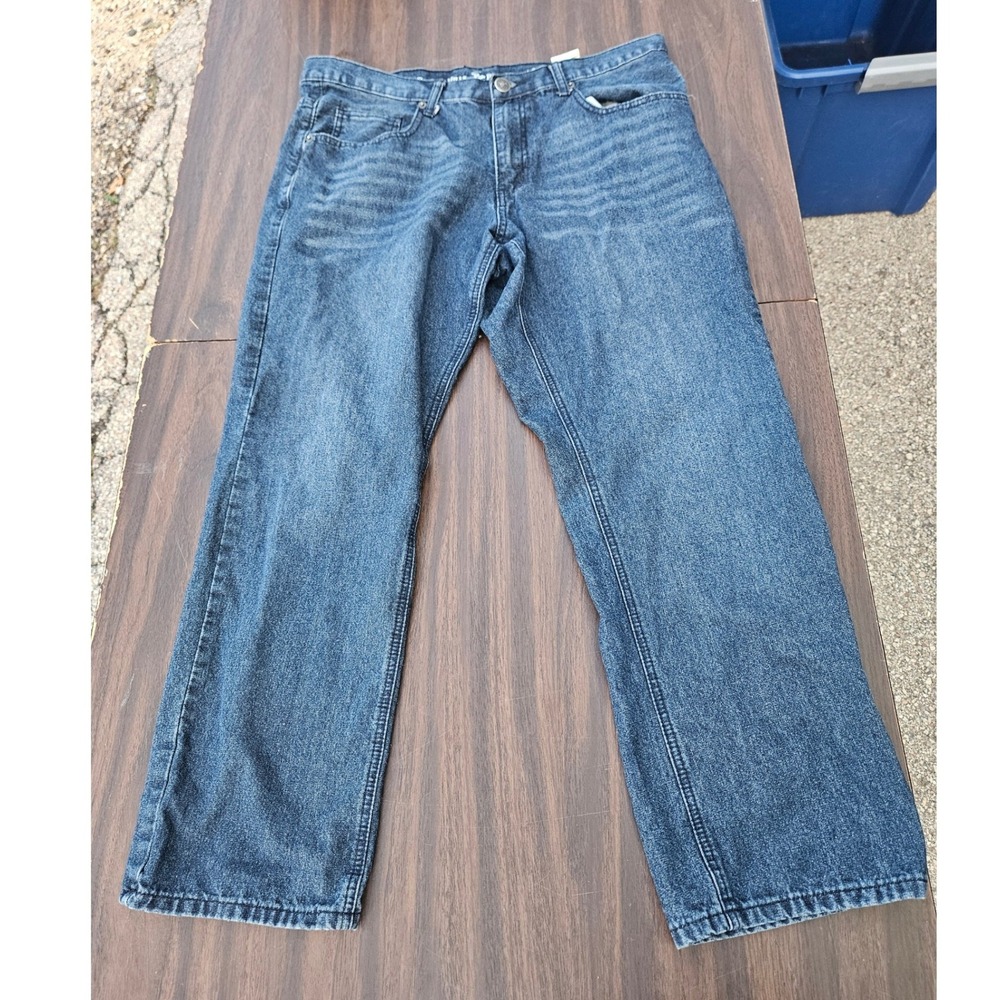Beverly Hills Polo Club Mens Straight Leg Jeans Blue Denim 36x30